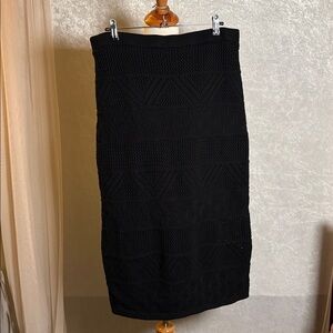 Haute Hippie knit Pencil Skirt Cable cotton blend Size L